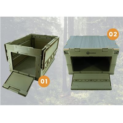 Caisse de rangement pliable Flexbox 50L VERTE BUSHPEAK SW10079.1 2