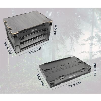 Caisse de rangement pliable Flexbox 50L NOIRE BUSHPEAK SW10079.3 3