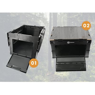 Caisse de rangement pliable Flexbox 50L NOIRE BUSHPEAK SW10079.3 2