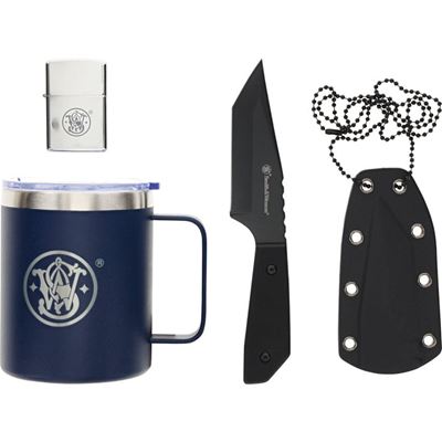 Coffret cadeau S&W couteau + mug + briquet