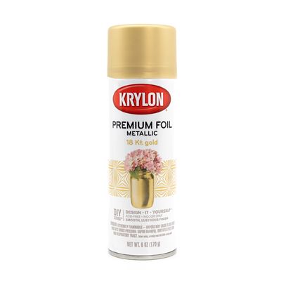 Peinture métallisée en spray KRYLON Premium Foil GOLD-ZLATÁ 18KT