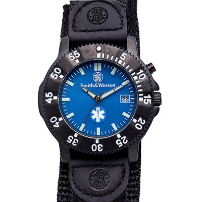 Montre EMT avec bracelet en nylon NOIR/BLEU Smith & Wesson® SWW-455-EMT 3