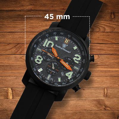 Montre CHRONOGRAPH bracelet en caoutchouc NOIR Smith & Wesson® SWW-1500-BLK 4