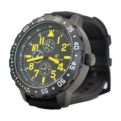 Montre CALIBRATOR avec bracelet en caoutchouc JAUNE