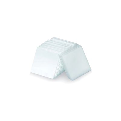 Microverres de protection 18 x 18 mm, paquet de 100 pièces