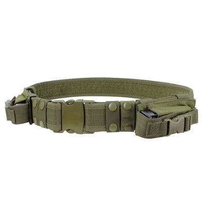 Ceinture tactique 5 cm avec étuis pour pistolet et chargeur VERT