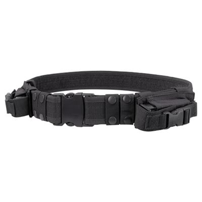 Ceinture tactique 5 cm avec étuis pour pistolet et chargeur NOIR