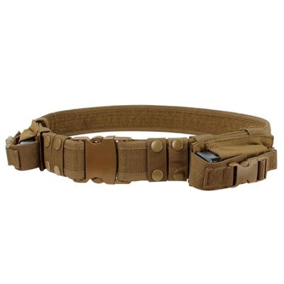 Ceinture tactique 5 cm avec étuis pour pistolet et chargeur COYOTE