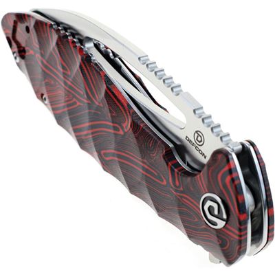Couteau pliant NEO-SHILIN F à lame lisse ROUGE DEFCON TD009FRD 2
