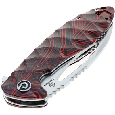 Couteau pliant NEO-SHILIN F à lame lisse ROUGE DEFCON TD009FRD 7