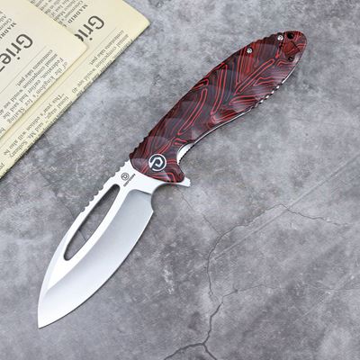 Couteau pliant NEO-SHILIN F à lame lisse ROUGE DEFCON TD009FRD 6