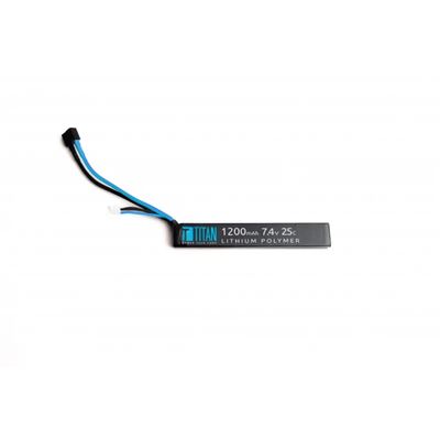Batterie Li-Pol 7,4 V 1200 mAh, 25C (Dean-T) - Stick (tampon)