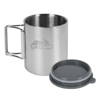 Tasse isotherme avec couvercle en acier inoxydable ARGENT