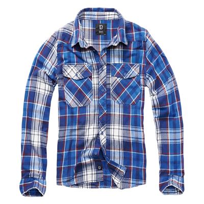 Chemise CHECK à carreaux BLEUE BRANDIT 4002-08 2