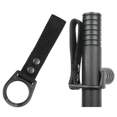 Attache pour tonfa rond/matraque droite avec boucle en nylon NOIR