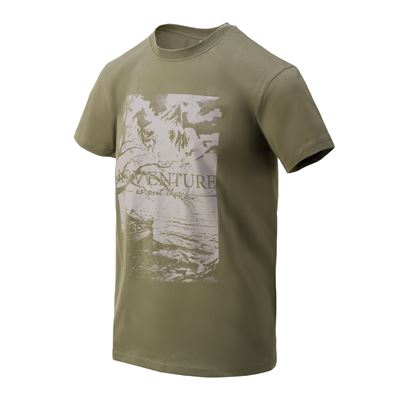 T-shirt ADVENTURE IS OUT THERE OLIVE GREEN