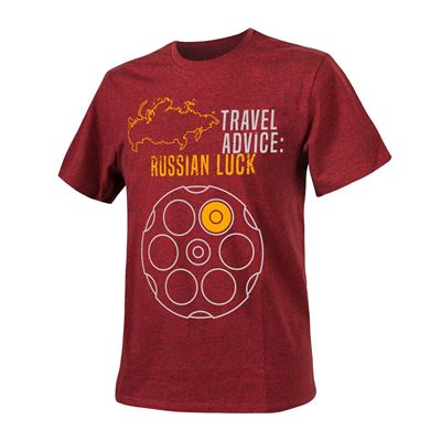 T-shirt RUSSIAN LUCK ROUGE MELANGE