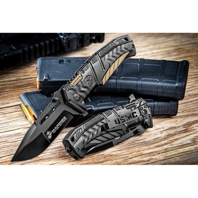 Couteau pliant USMC LINERLOCK à lame lisse NOIR United Cutlery UC3228 4