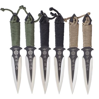 Set de 6 couteaux de lancer avec étui