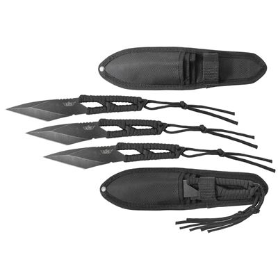 Couteau de lancer avec PARACORD, lot de 3 pièces avec étui