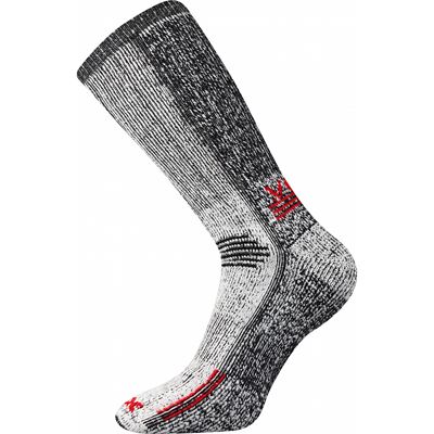 Chaussettes ORBIT en laine mérinos, COOLMAX® GRIS/ROUGE
