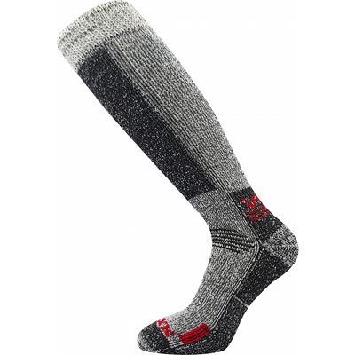 Chaussettes mi-hautes ORBIT en laine mérinos, COOLMAX® GRIS/ROUGE