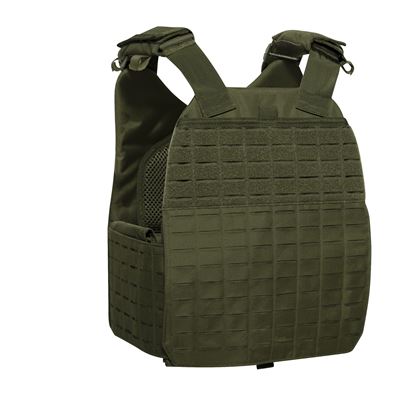Gilet LASER CUT MOLLE porte-plaques VERT taille oversize