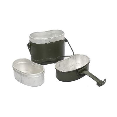 Vaisselle /reins/ BW 3 pièces ALU VERT utilisé Bundeswehr 91463100 3