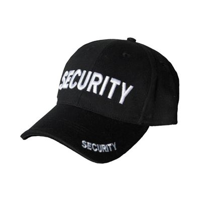 Casquette avec broderie SECURITY NOIRE