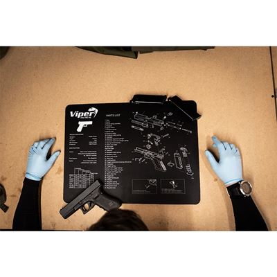 Tapis de travail GLOCK en caoutchouc NOIR Viper® VPMATGL 3
