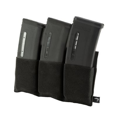 Pochette élastique ouverte pour 3 chargeurs M4/M16 NOIR