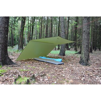 Bâche en nylon légère 3 x 3 m SHELTER VERTE WARMPEACE W-4458 4