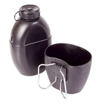 Bouteille de campagne BRITANNIQUE + goulot original utilisé NOIR