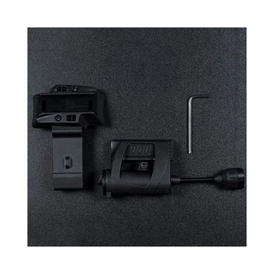 Lampe frontale WST pour casque MPLS 3 couleurs + LED IR NOIRE