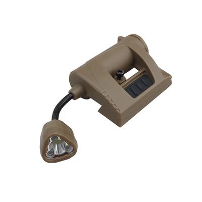 Lampe frontale WST pour casque MPLS 3 couleurs + LED IR SABLE