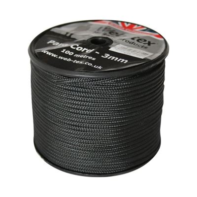 Cordon PARA ø 3 mm / 100 m NOIR
