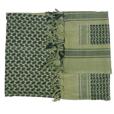 Foulard SHEMAGH OLIVE-NOIR