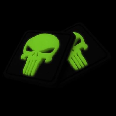 Écusson PUNISHER plastique GLOW IN THE DARK JACKETS TO GO JTG-PP-GID 2