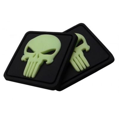 Écusson PUNISHER plastique GLOW IN THE DARK