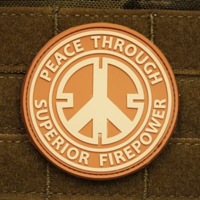 Écusson PEACE plastique DESERT