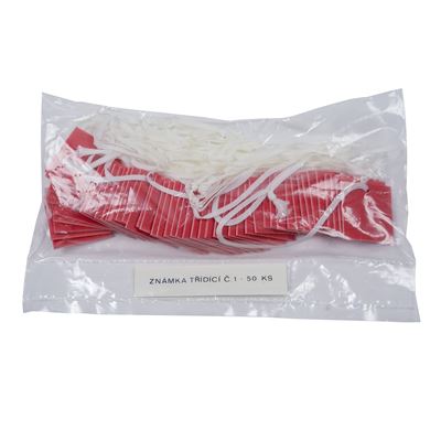 Marque de classement carré rouge n° 1 / 50 pièces  TZ-1 2
