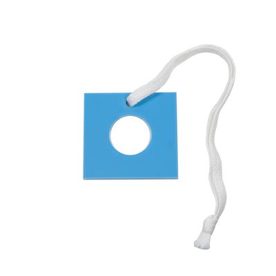 Étiquette de tri carrée bleue avec ouverture n° 4 / 100 pièces