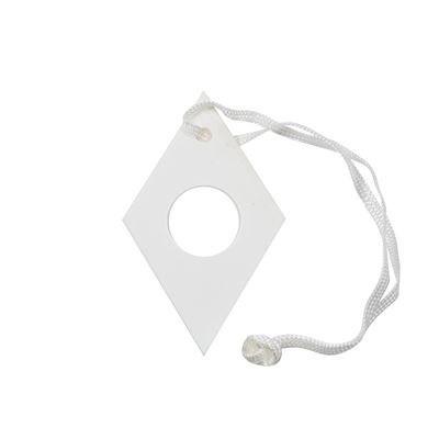 Étiquette de classement, losange blanc avec ouverture n° 6 / 140 pièces