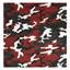 Foulard 55 x 55 cm ROUGE RED CAMO