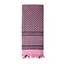 Foulard SHEMAGH 105 x 105 cm ROSE ET NOIR